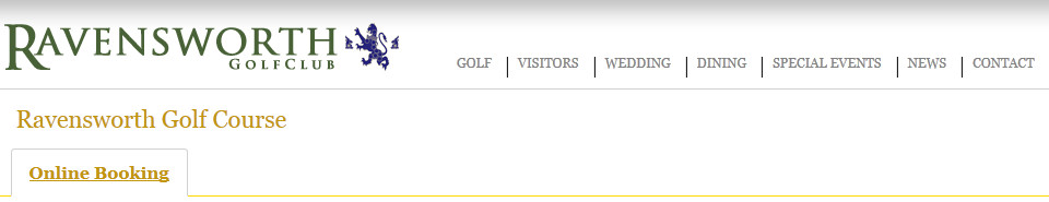 BRS Online Golf Tee Booking System For Ravensworth Golf Club